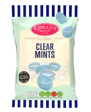 CRILLY'S CLEAR BLUE MINTS 100G