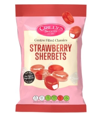 CRILLY'S STRAWBERRY SHERBERTS 100G