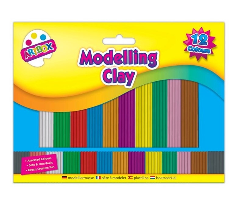 MODELLING CLAY 12 COLOURED STRIPS