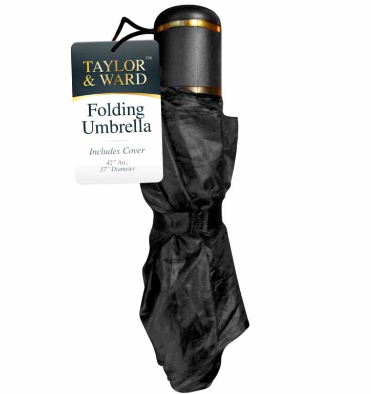 TAYLOR & WARD BLACK UMBRELLA WITH