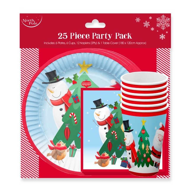 XMAS SANTA&FRIENDS PARTY 25PC PACK